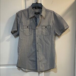 Eighty Eight Men's Blue Patterned Casual Shirt
